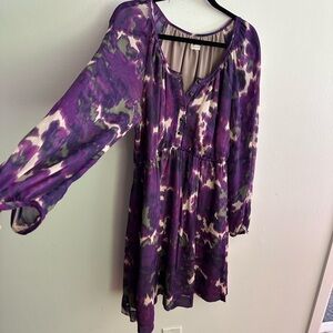 J Crew Purple Patterned Dress